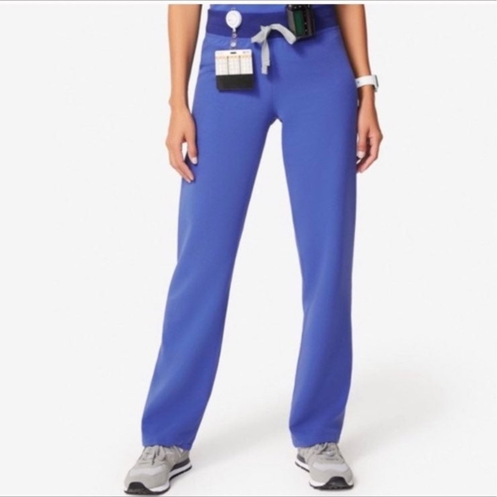 Figs Livingston Scrub denim blue pants size XS
